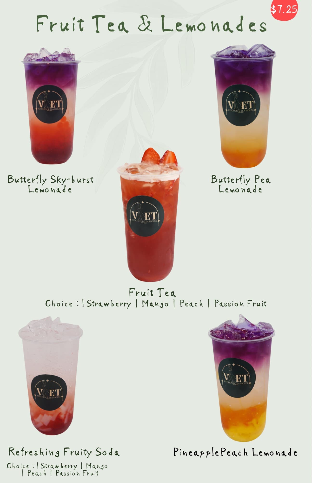 Smoothies Menu